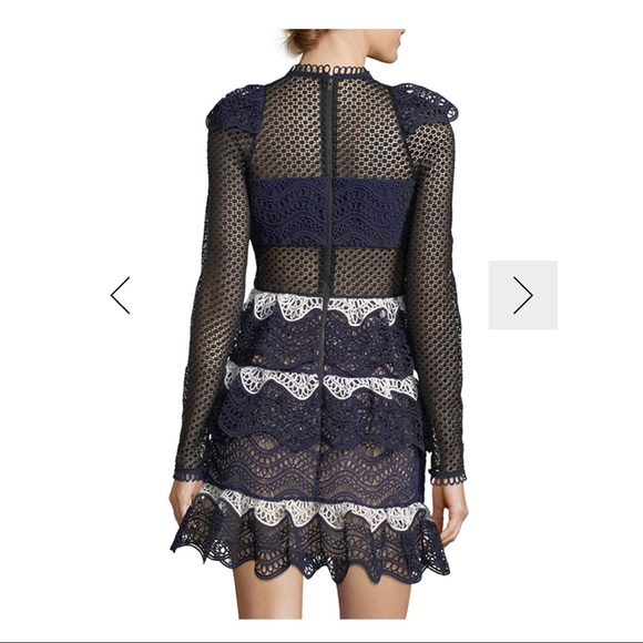 Self Portrait GUIPURE MINI DRESS - Picture 2 of 4